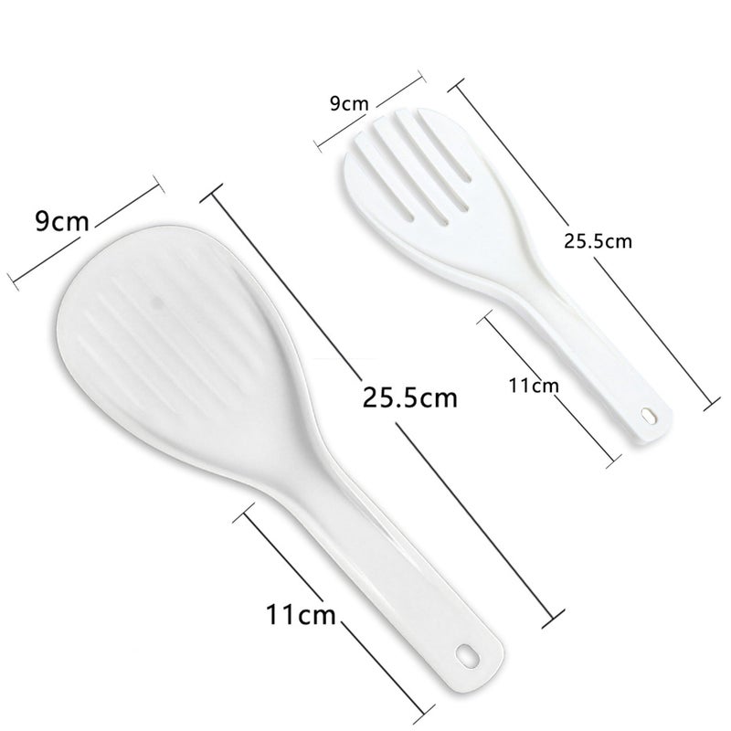 Setaria Viridis Meal Spoon Rice Paddle Spoon Rice Spoon Paddle Rice Scooper Household Necessities Plastic Rice Paddle Spoon Non-Stick Rice Spoon 2pcs Rice Spatula - Image 2
